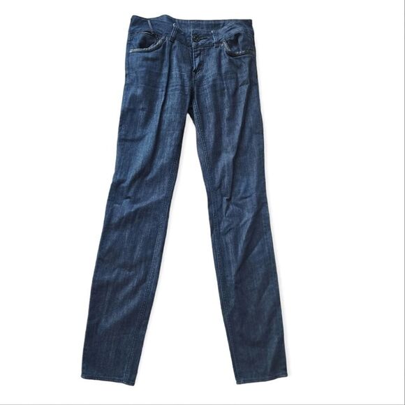 Buffalo David Bitton Akira Mid Rise Stretch Skinny Jeans Dark Navy Size 29 - Picture 1 of 7